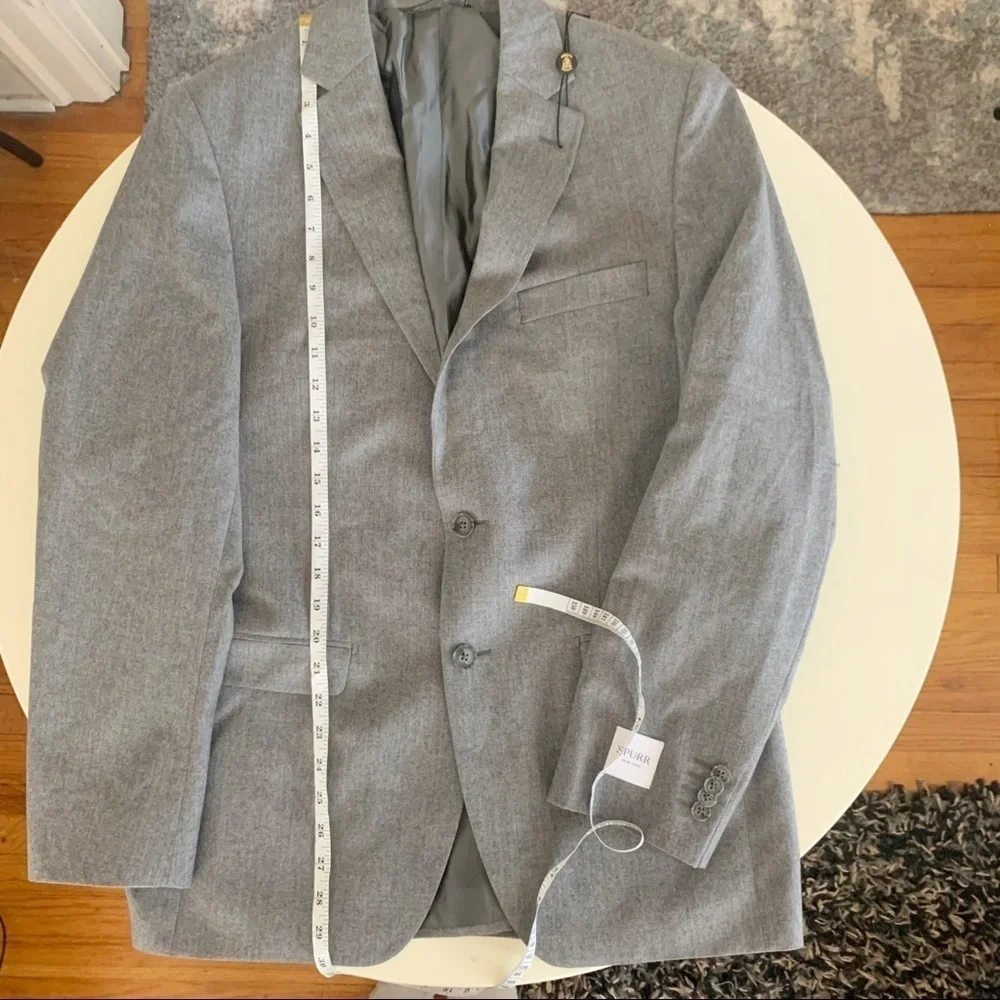 Spurr Men’s Wool Blend Notch Valdez Sport Coat Blazer 40R Modern Fit New